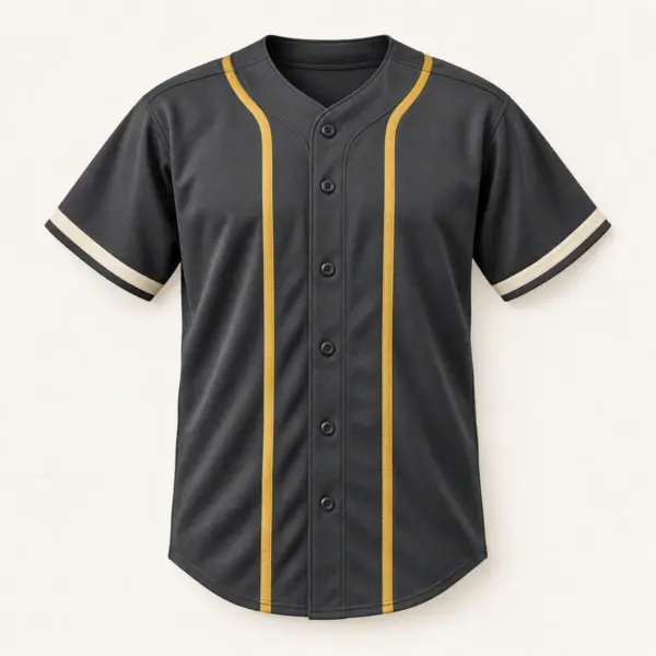 Main mockup of a graphite baseball jersey in the Graphite Diamond design
