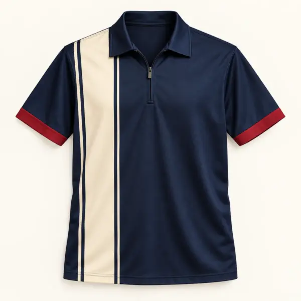 Main mockup of a navy bowling jersey in the Navy Spare Frame design