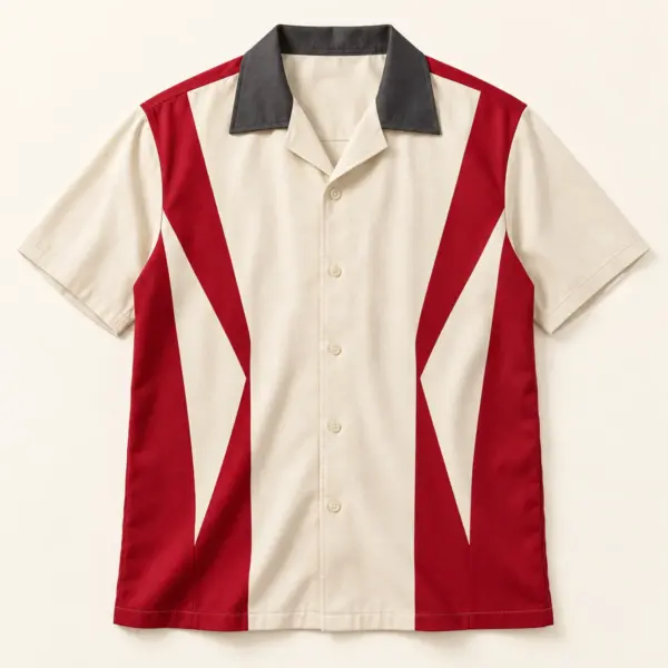 Main mockup of a cream bowling jersey in the Cream Weekend Crew design